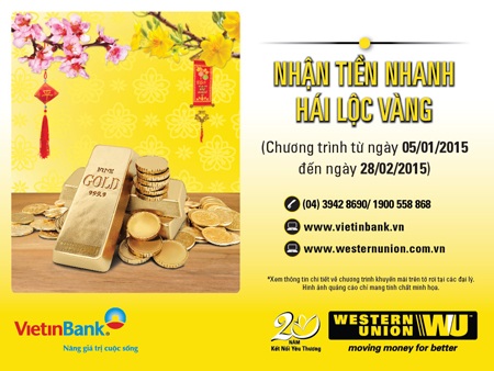 VietinBank khuyến mãi lớn dịch vụ kiều hối