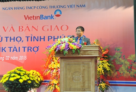 Chủ tịch HĐQT Nguyễn Văn Thắng phát biểu tại buổi lễ