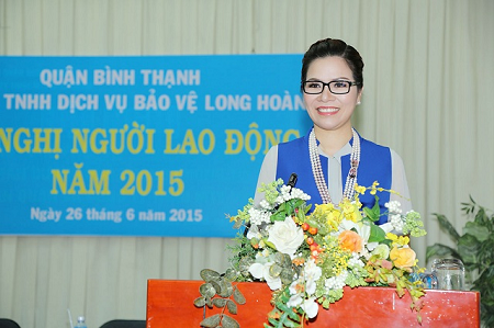 Hoa hậu Bùi Thị Hà - Tổng Giám đốc Tập đoàn Bảo vệ Long Hoàng