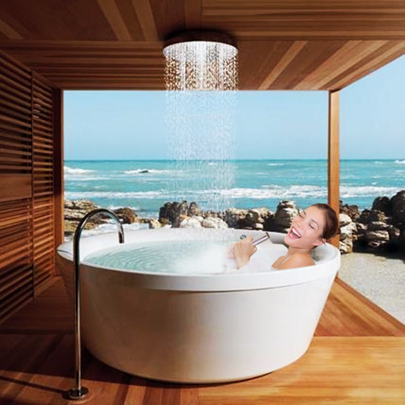 Tận hưởng cuộc sống từ phòng tắm nhà bạn - 1 Người phương Tây quan niệm phòng tắm là nơi thư giãn