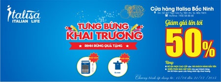 Sen vòi cao cấp Italisa “điểm danh” tại Bắc Ninh - 6 Quý khách sẽ được hưởng mức khuyến mãi lên tới 50%