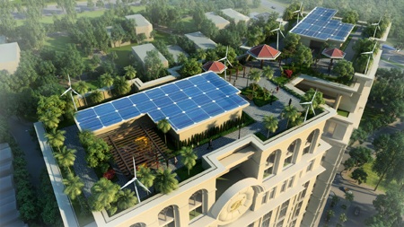 Công viên tầng mái xanh mát tại dự án D’. Le Pont Dor – Hoàng Cầu