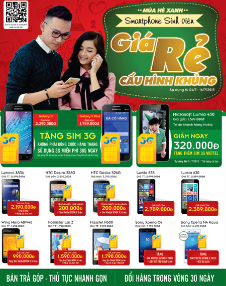 Smartphone sinh viên giá rẻ, cấu hình khủng