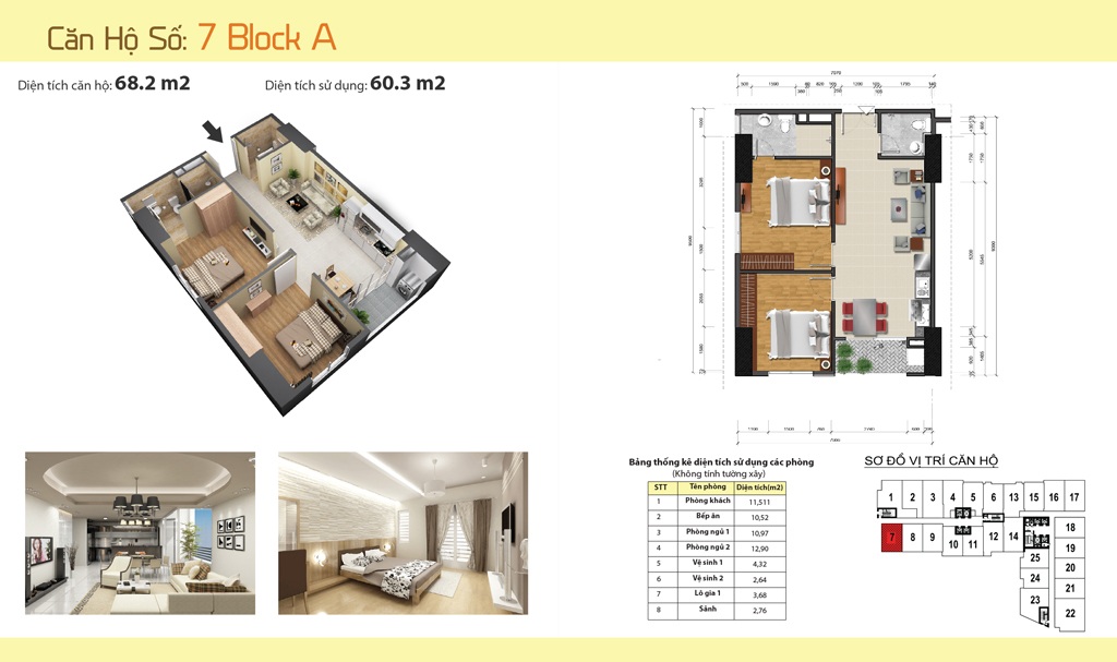 Căn hộ mẫu số 7 của Block A