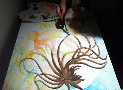 “Chúc Anh Đài” Đổng Khiết trổ tài vẽ tranh  - 4