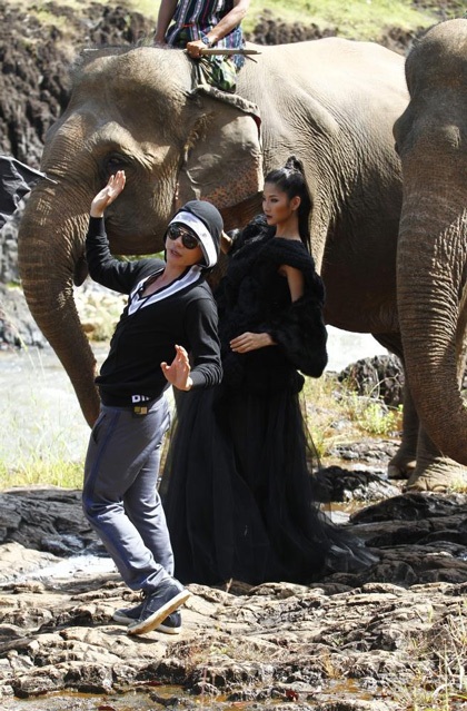 Tò mò xem thí sinh Top Model chụp ảnh với…voi - 4