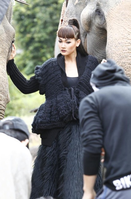 Tò mò xem thí sinh Top Model chụp ảnh với…voi - 13