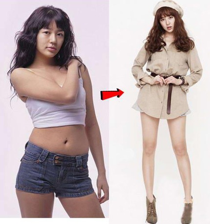 Những người đẹp xứ Hàn từng là “bé bự”