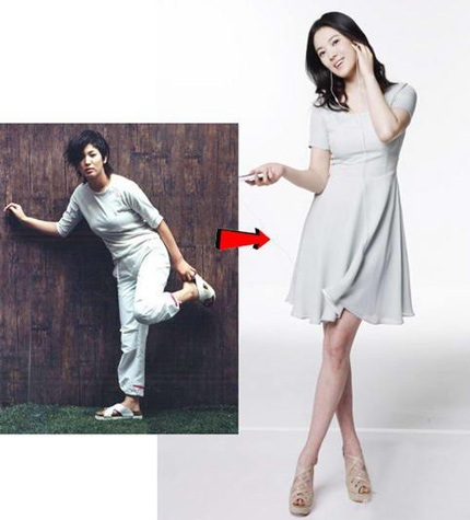 Những người đẹp xứ Hàn từng là “bé bự”