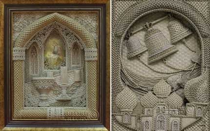 Ấn tượng tranh làm từ sợi lanh