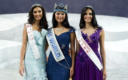 Hoa hậu Vu Văn Hà khá hòa đồng với các thí sinh nước khác.