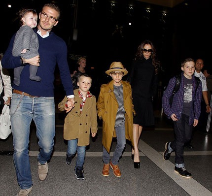 Đại gia đình Beckham với bốn đứa con.