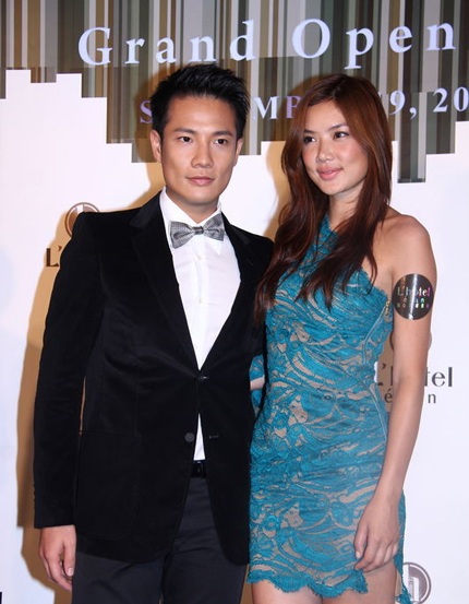 Gaile Lok - vợ của Lê Minh xuất hiện tại một sự kiện ở Hồng Kông, tối qua 19/9.