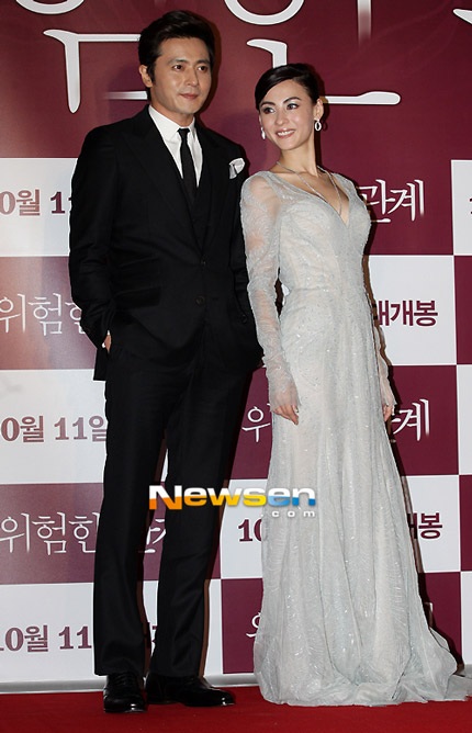 Người đẹp sánh đôi cùng bạn diễn, nam diễn viên Hàn Quốc Jang Dong Gun.