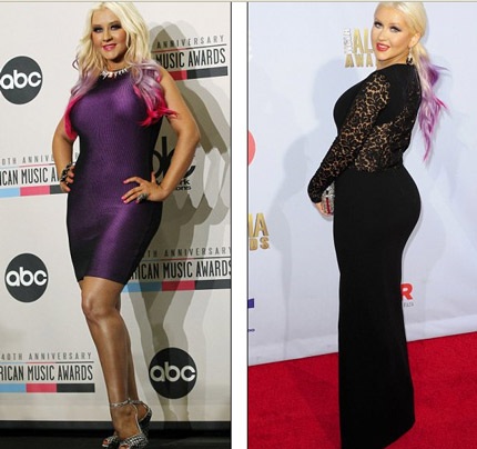 "Giảm béo" cho Christina Aguilera bằng photoshop - 1 Christina Aguilera với thân hình quá khổ hiện tại.