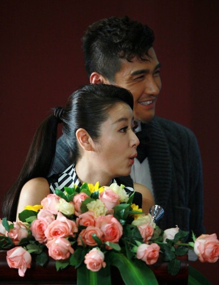 Lâm Tâm Như và bạn diễn Hồ Binh, một trong những anh chàng mê mệt cô trong phim