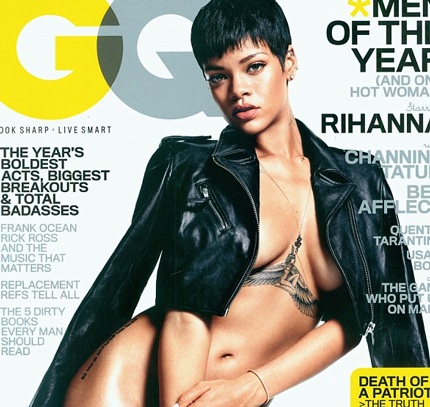 Rihanna chụp ảnh khiêu khích trên tạp chí dành cho nam giới
