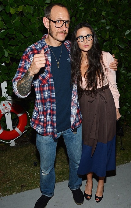 Demi Moore ăn mặc trẻ trung khi tới dự một bữa tiệc của nhiếp ảnh gia Terry Richardson