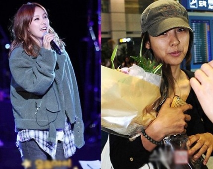 Mỹ nhân xứ Hàn kém xinh khi thiếu son phấn - 1 Biểu tượng gợi cảm Lee Hyori lộ da xỉn màu, nhợt nhạt khi thiếu lớp trang điểm.