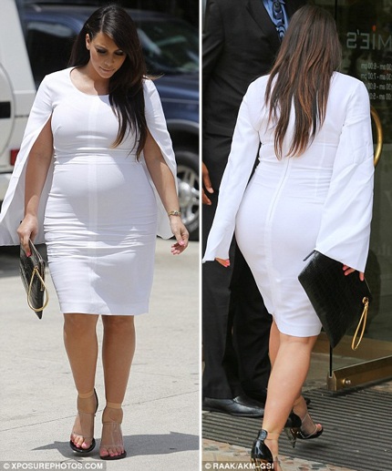 Kim ăn mặc và trang điểm cẩn thận để tới buổi quay show truyền hình nổi tiếng của mình