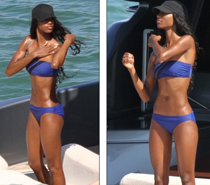 Tỉ phú Nga "đá" siêu mẫu Naomi Campbell để theo gái trẻ - 2 Bạn trai cũ của Naomi Campbell cặp kè với một người mẫu trẻ da màu có vẻ ngoài rất giống cô.