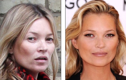 Siêu mẫu hàng đầu nước Anh Kate Moss biến hóa bản thân nhờ trang điểm mắt cẩn thận.