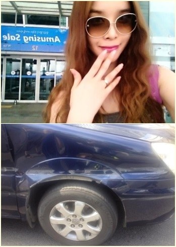 Người đẹp chuyển giới Harisu bị tai nạn giao thông - 1 Harisu vừa gặp tai nạn giao thông tại Trung Quốc