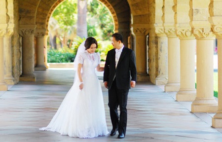 Những hình ảnh lãng mạn của Lưu Hiểu Khánh và chồng mới.