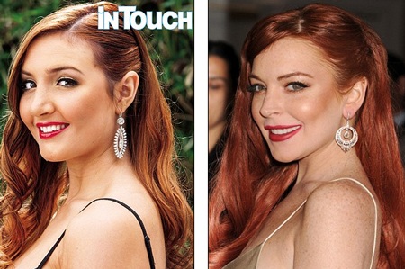 Lindsay Lohan (phải) và cô em gái cùng cha khác mẹ Ashley (trái)