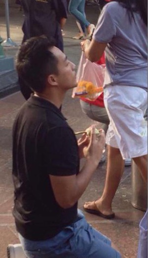 Ở Thái Lan nhưng một số người vẫn nhận ra vợ chồng nữ diễn viên xứ Đài