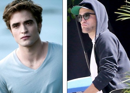 Robert Pattinson thay đổi sau khi chia tay Kristen Stewart - 5 Hình ảnh hiện tại của Robert (phải) trái ngược với vẻ thư sinh của anh trong