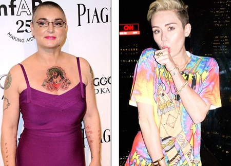 Sinead O'Connor và Miley Cyrus đang có cuộc tranh luận vô cùng gay gắt trên mạng