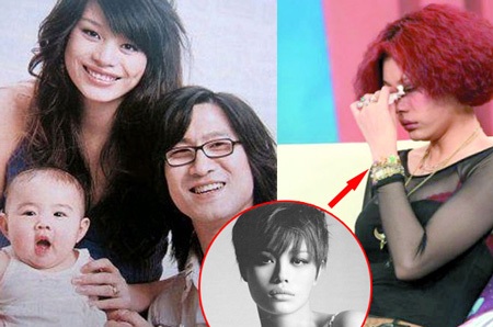 Hình ảnh thân mật của Wang Feng cùng vợ cũ và con gái. Vợ cũ của Wang Feng vốn là một người mẫu.