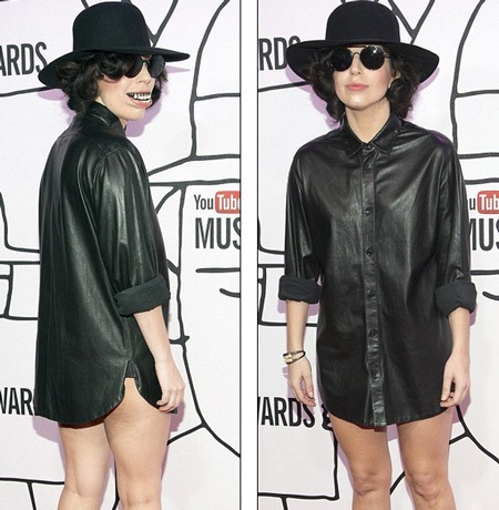 Ngôi sao nổi tiếng mặc áo mà... quên không mặc quần.