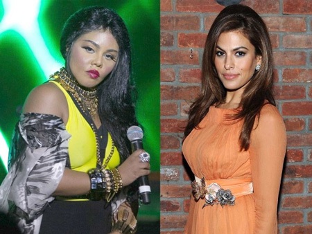 Thât khó tin là rapper Lil Kim (trái) và nữ diễn viên Eva Mendes đều đã 39.
