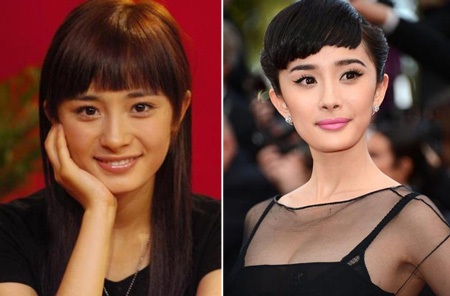 Nữ diễn viên Trung Quốc Hồ Tịnh với gương mặt lúc nào cũng bóng loáng