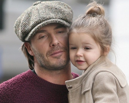 David Beckham và con gái cưng má kề má