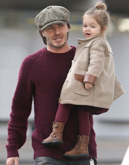 David Beckham và con gái cưng má kề má
