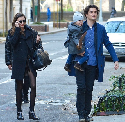 Nhữmg lần xuất hiện cùng nhau gần đây của Miranda và Orlando luôn có cậu con trai Flynn đi cùng.