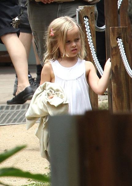 Vivienne là bé út trong gia đình cùng với người anh sinh đôi Knox của mình