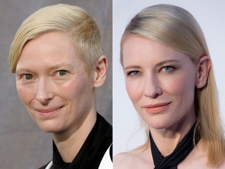 Nữ diễn viên Tilda
Swinton (trái) và Cate Blanchett thực sự có quá nhiều điểm chung!