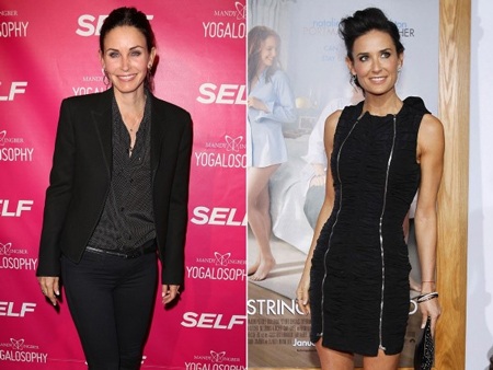 Khi sao giống nhau tới bất ngờ - 5 Thật khó phân biệt
hai ngôi sao Courteney Cox (trái) và Demi Moore
trong bức ảnh này!