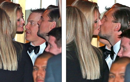 Leonardo DiCaprio hôn bạn gái say đắm tại bữa tiệc hậu lễ trao giải Oscar lần thứ 71, ngày 13/1.