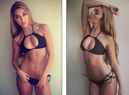 Những hình ảnh bốc lửa của Chantel được cô chia sẻ trên trang cá nhân