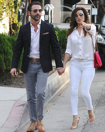 Eva Longoria và bạn trai xuất hiện hạnh phúc bên nhau hồi tháng 12/2013.