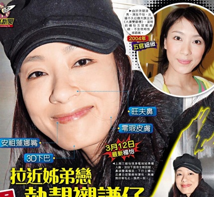 Tuy nhiên, mới đây, nữ diễn viên nổi tiếng đã xuất hiện với gương mặt hoàn toàn khác lạ (phải)