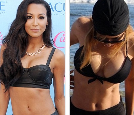 Naya Rivera với vòng một thay đổi đáng kể chỉ trong vòng 2 tháng. 