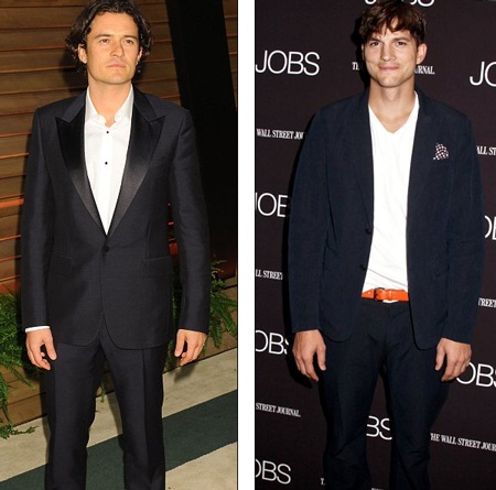 Choáng với danh sách bạn tình của "gái hư" Lindsay Lohan - 2 Orlando Bloom (Trái) và Ashton Kutcher cũng từng có quan hệ tình ái với nữ hoàng tiệc tùng.