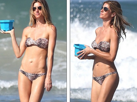 Gisele Bundchen đi nghỉ cùng chồng và ba đứa con, trong đó có một đứa con riêng của chồng.