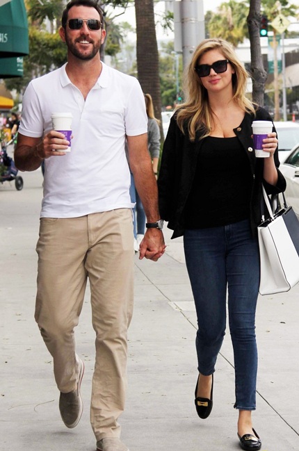 Siêu mẫu Kate Upton hạnh phúc nắm tay bạn trai dạo phố